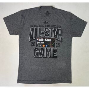 Adidas NBA All Star Game Brooklyn New York 2015 Graphic T-shirt Men Medium NYC